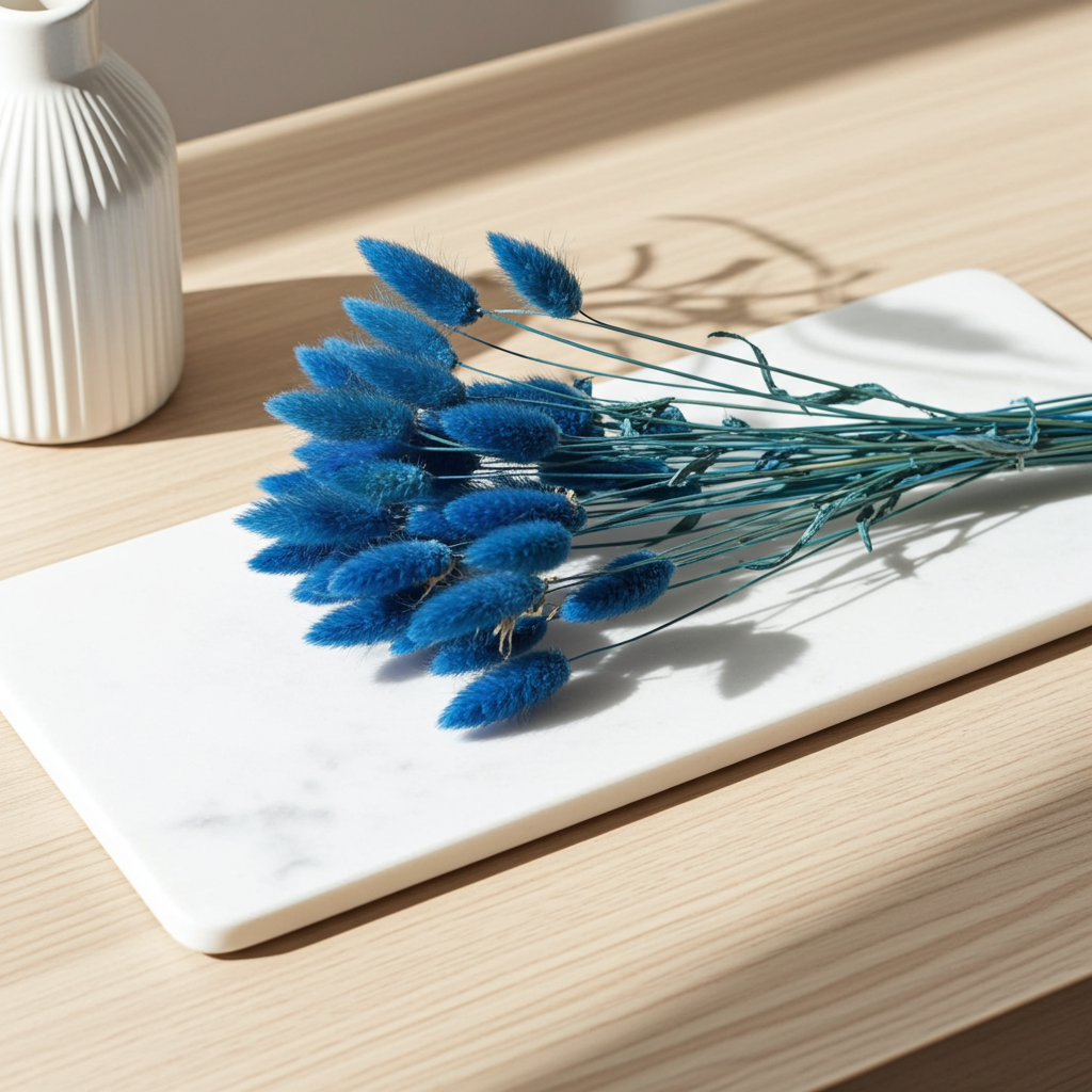 Sušený Lagurus tmavě modrý – elegantní přírodní dekorace pro moderní aranžmá